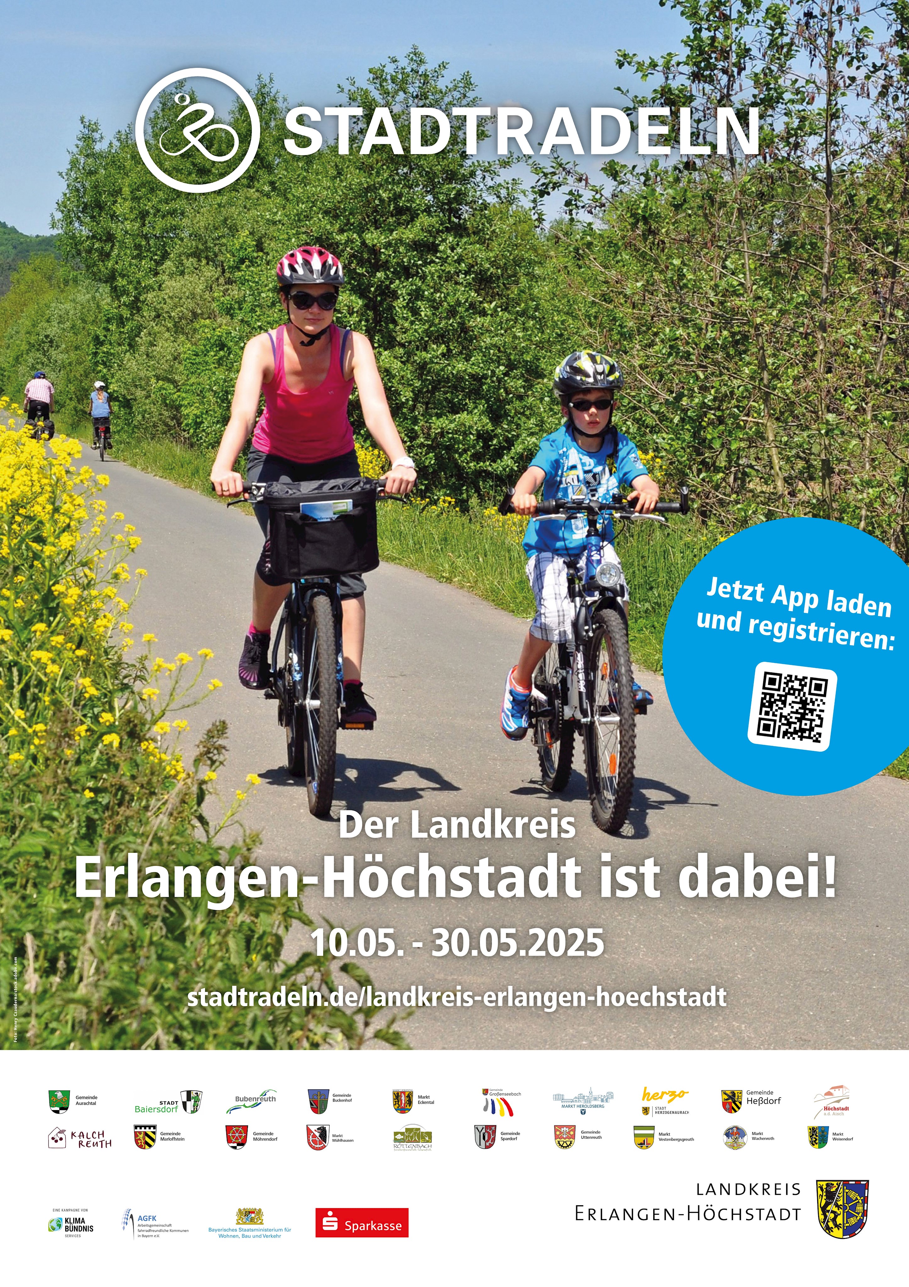 Sternfahrt zum STADTRADELN-Auftakt zur Fahrradmesse in Herzogenaurach am 10. Mai 2025
