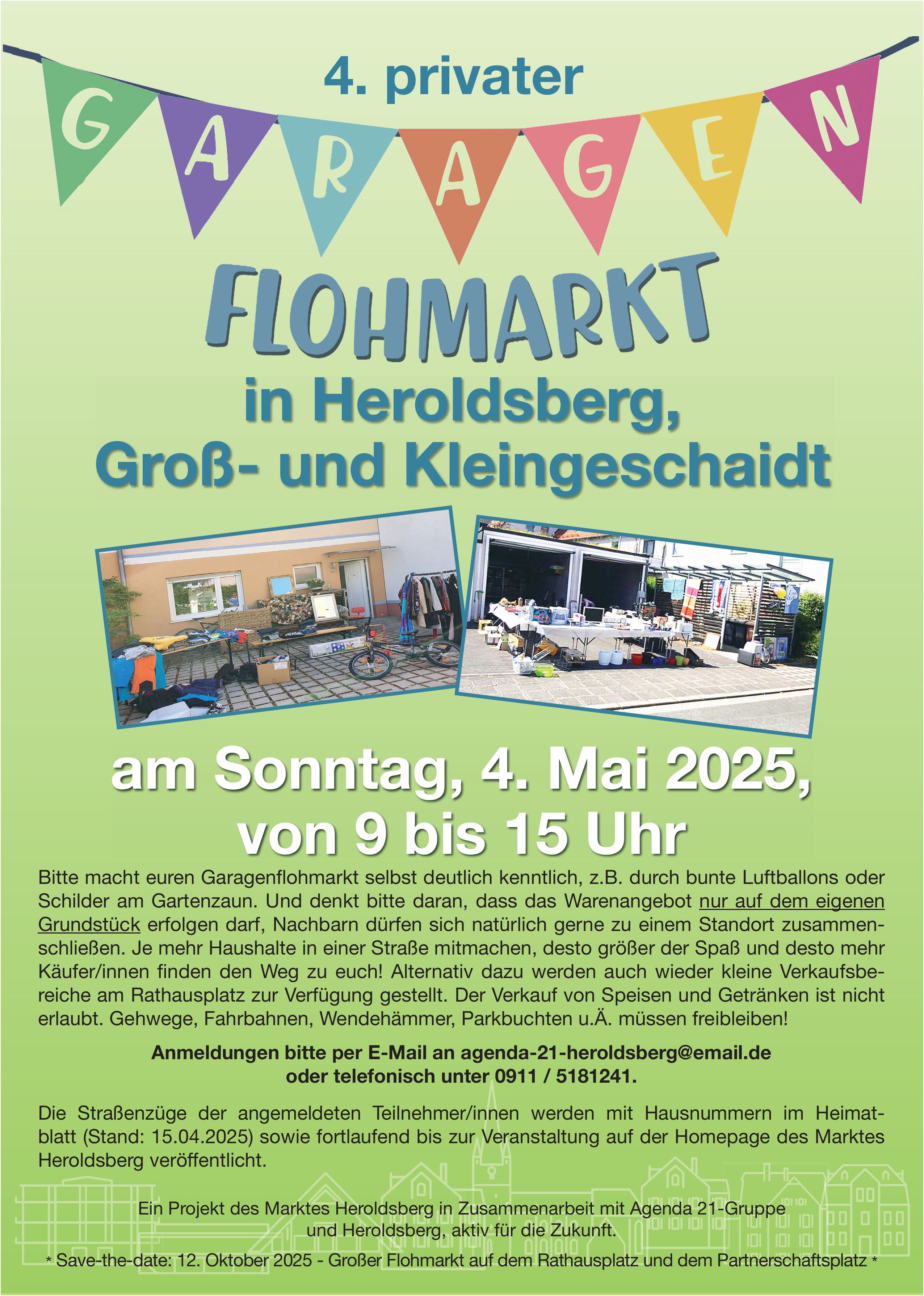 Privater Garagenflohmarkt in Heroldsberg, Klein- und Großgeschaidt von 9-15 Uhr