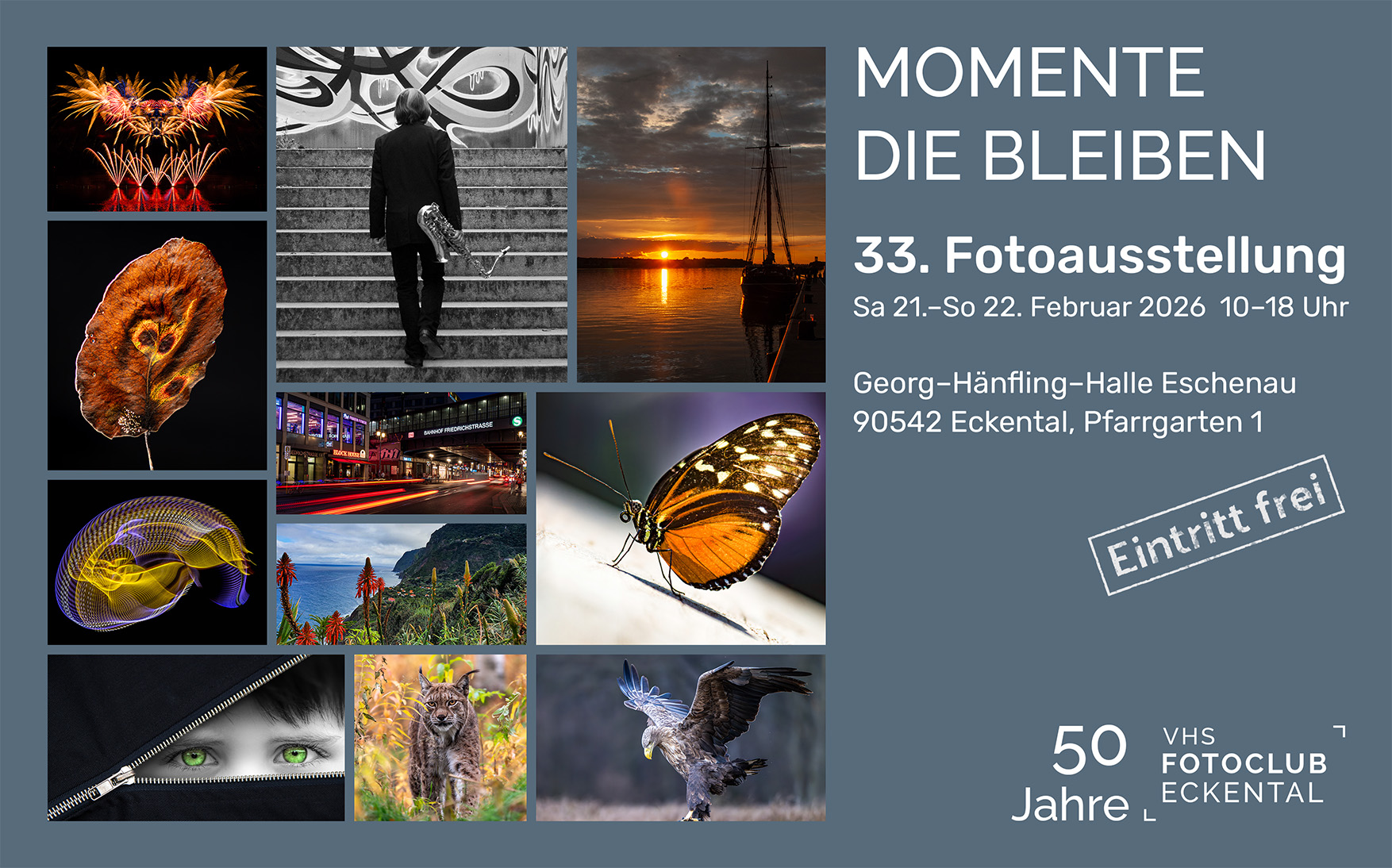 Jubiläums-Ausstellung Momente, die bleiben des Eckentaler VHS-Fotoclubs