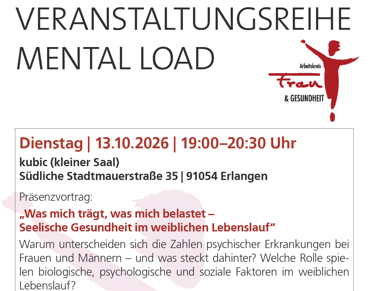 Veranstaltungsreihe des Arbeitskreises Frau & Gesundheit