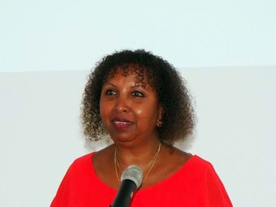 Fadumo Korn.jpg Berührte ihr Publikum mit direkten Worten: Autorin Fadumo Korn sprach in Erlangen über weibliche Genitalbeschneidung.